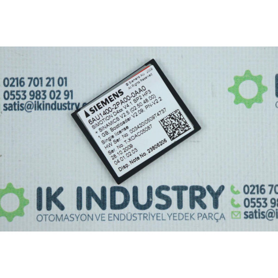 Siemens SIMOTION Memory Card 6AU1400-2PA00-0AA0 Label View