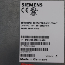Siemens 6FC5203-0AF01-0AA0 – SINUMERIK OP 010C Operatör Paneli 10.4" TFT (640x480), Version K (İkinci El)