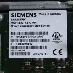 Siemens 6FC5203-0AF22-0AA2 – SINUMERIK MCP 483C Operatör Paneli (Versiyon C – İkinci El)