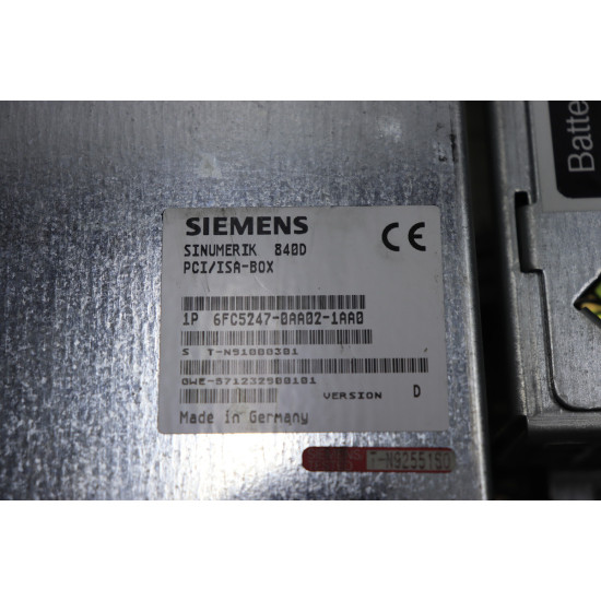 SIEMENS SINUMERIK 840D  6FC5210-0DA21-2AA1 6FC5247-0AA02-1AA0 6FC5203-0AB11-0AA2