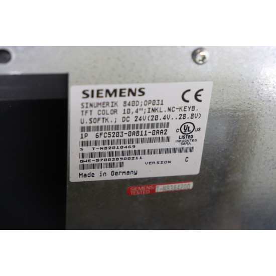 SIEMENS SINUMERIK 840D  6FC5210-0DA21-2AA1 6FC5247-0AA02-1AA0 6FC5203-0AB11-0AA2