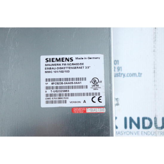 Siemens 6FC5235-0AA05-0AA1 – SINUMERIK 840D 3.5” Disket Sürücü