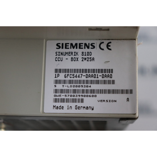 Siemens Sinumerik 810 D CCU BOX 2X25A 6FC5447-0AA01-0AA0 Version A