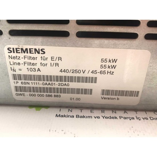 Siemens Simodrive 6SN1111-0AA01-2DA0 Mains Filter