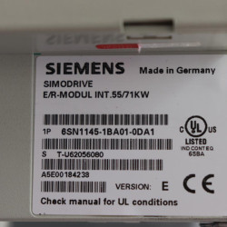 Siemens 6SN1145-1BA01-0DA1 – SIMODRIVE E/R-MODUL INT.55/71KW Version E (İkinci El)