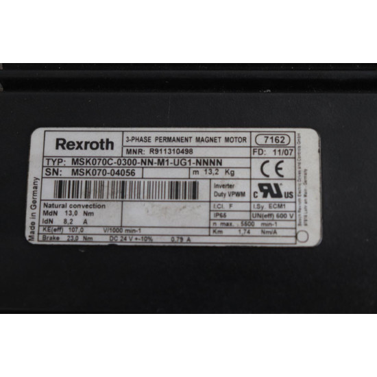 Rexroth MSK070C-0300-NN-M1-UG1-NNNN – Servo Motor (İkinci El)