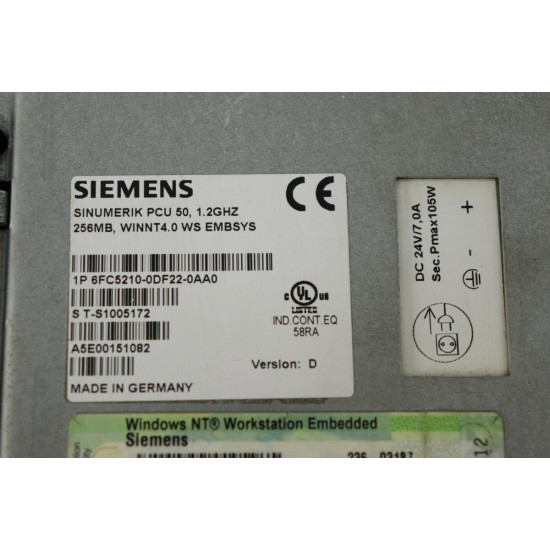 Siemens SINUMERIK PCU 50 6FC5210 Industrial PC Repair Service