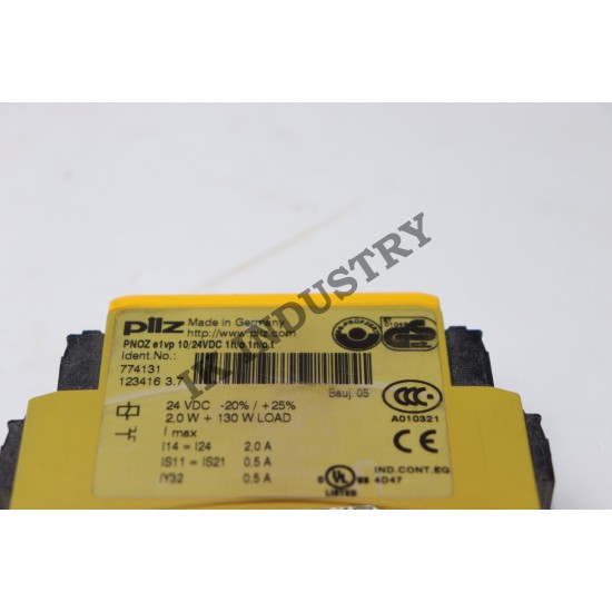 PILZ PNOZ e1vp 10/24VDC 1n/o 1n/o t Safety relay