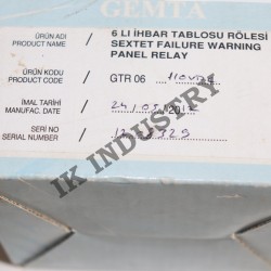 GEMTA GTR 06 Notice Table and Relay