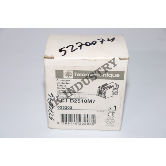 TELEMECANIQUE LC1D2510M7 TeSys D contactor - 3P(3 NO) - AC-3 - <= 440 V 25 A - 220 V AC coil