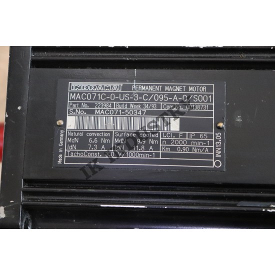 INDRAMAT MAC071C-0-US-3-C-095-A-0-S001 Servo Motor