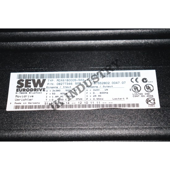 SEW EURODRIVE MOVIDRIVE® MDX61B0005-5A3-4-0T drive inverter 0.55KW