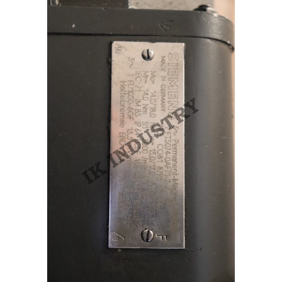 SIEMENS 1FT5074-0AF71-2-Z 600 V DC SERVOMOTOR