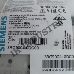 SIEMENS 3RG9004-0DC00 AS-INTERFACE MODULE 4I / 4O 3RG9 004-0DC00