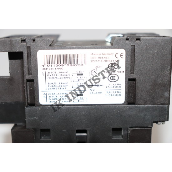 Siemens 3RT1034-1AP00 SIRIUS Kontaktör