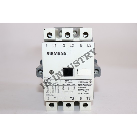 SIEMENS 3TF4922-0AP0 CONTACTOR