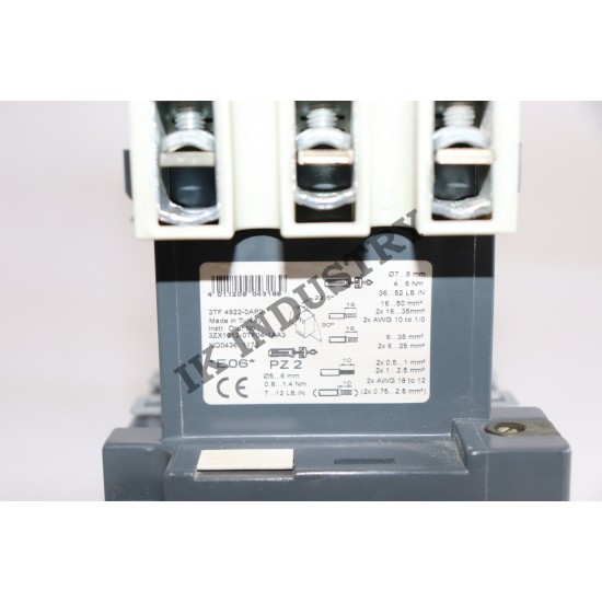 SIEMENS 3TF4922-0AP0 CONTACTOR