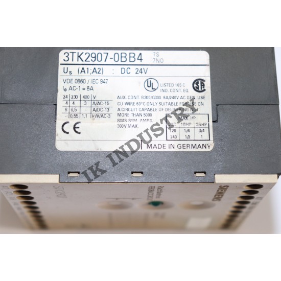 SIEMENS 3TK2907-0BB4 ADDITIONAL MODULE