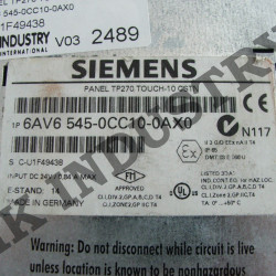 SIEMENS SIMATIC TP 270 10" 6AV6545-0CC10-0AX0 TOUCH PANEL 6AV6 545-0CC10-0AX0