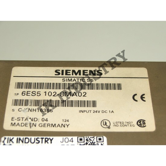 SIEMENS SIMATIC S5 6ES5102-8MA02 CPU102 f. S5-100U 6ES5 102-8MA02
