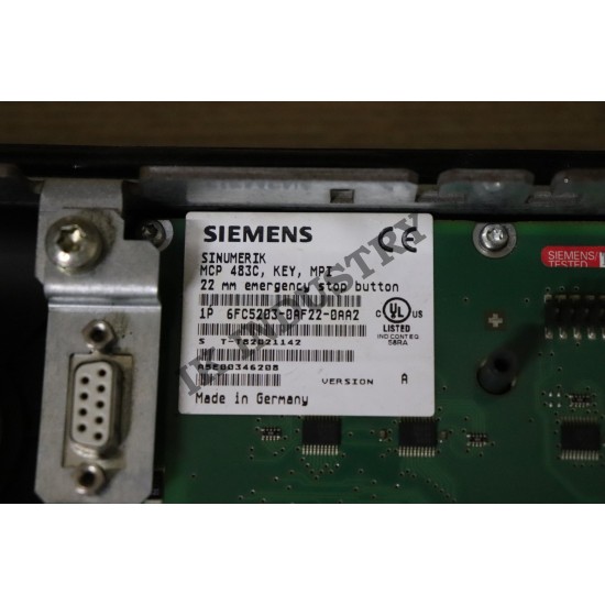 SIEMENS 6FC5203-0AF22-0AA2 MACHINE CONTROL PANEL MCP 483C